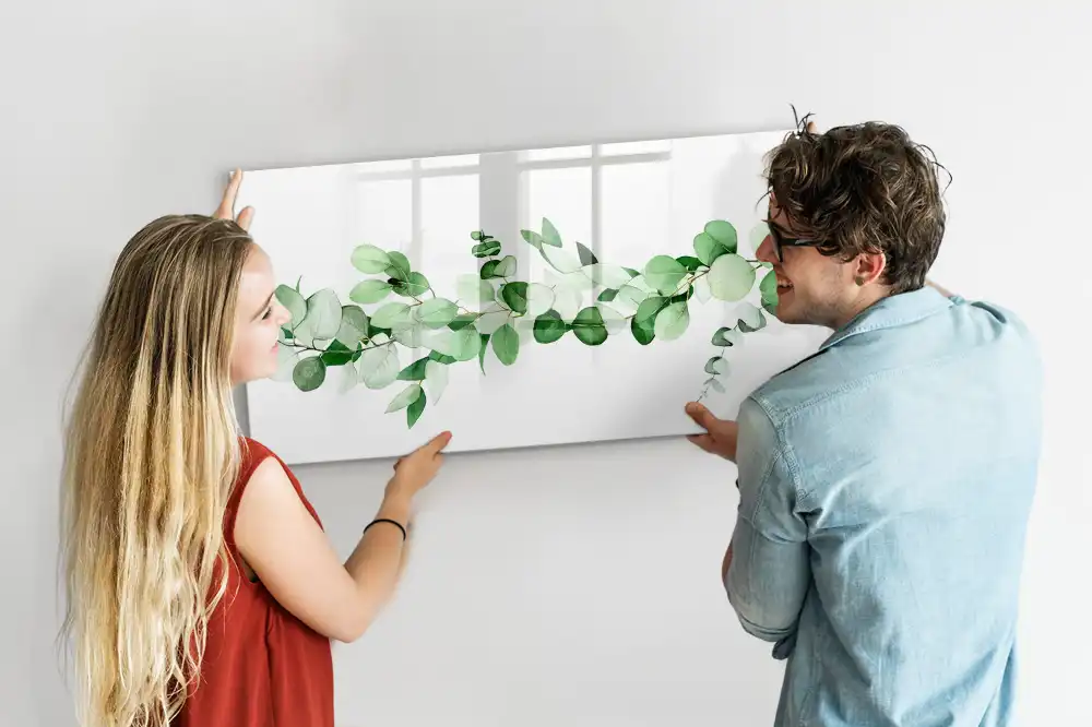 Tablă magnetică cu model de crenguță verde