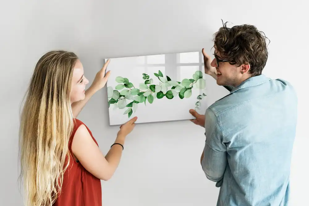 Tablă magnetică cu model de crenguță verde