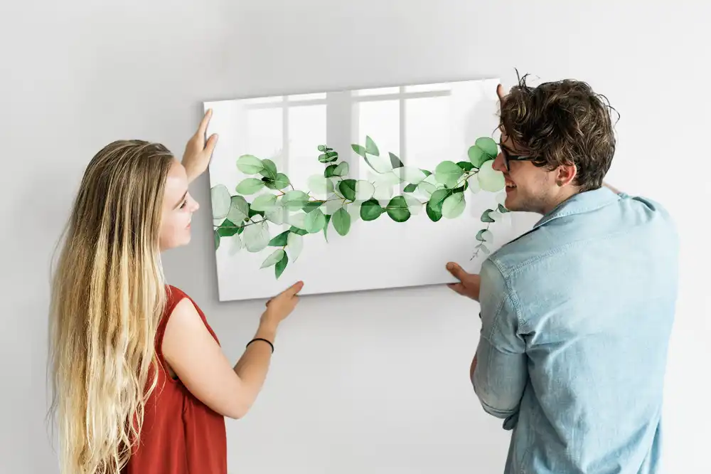 Tablă magnetică cu model de crenguță verde