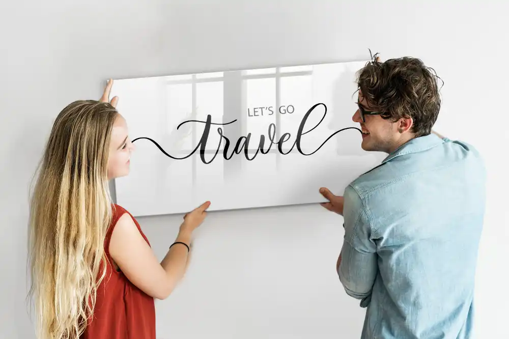 Tablă magnetică cu mesaj decorativ Călătorie îndepărtată