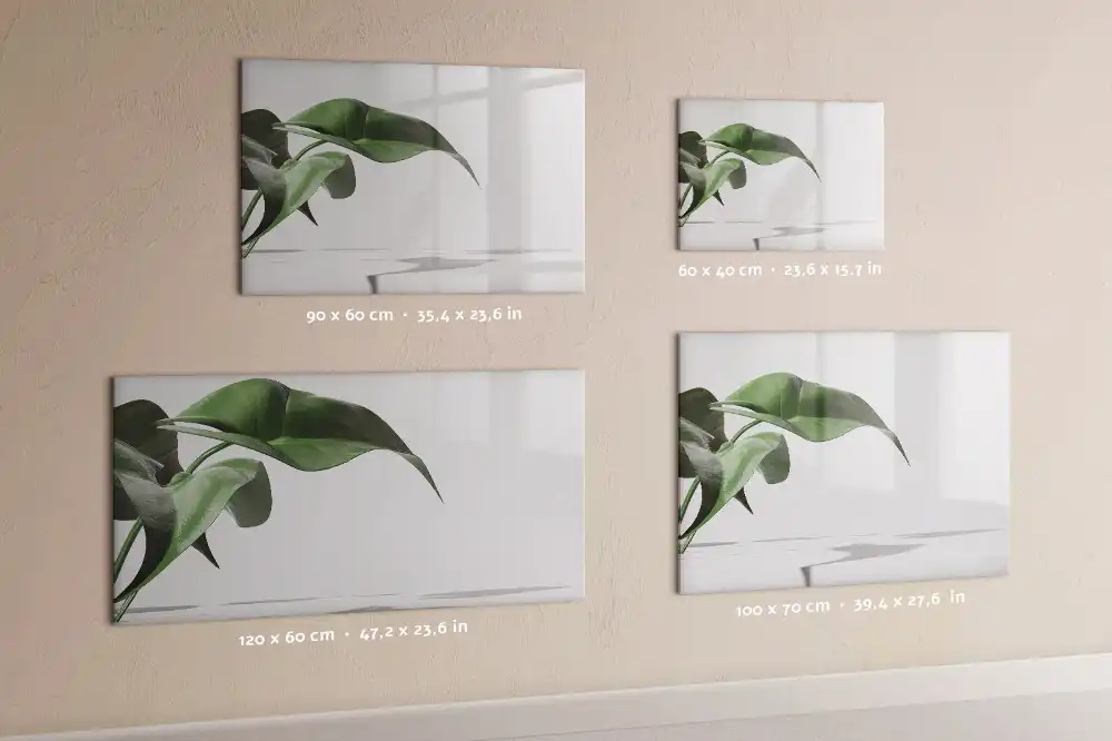 Tablă magnetică cu design abstract de crenguțe și frunze