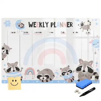 Tablă magnetică pentru copii cu calendar săptămânal