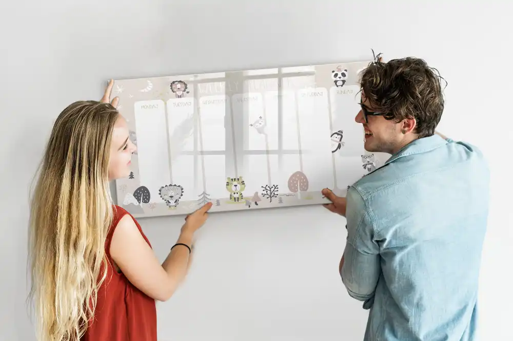 Tablă magnetică săptămânală pentru magneți