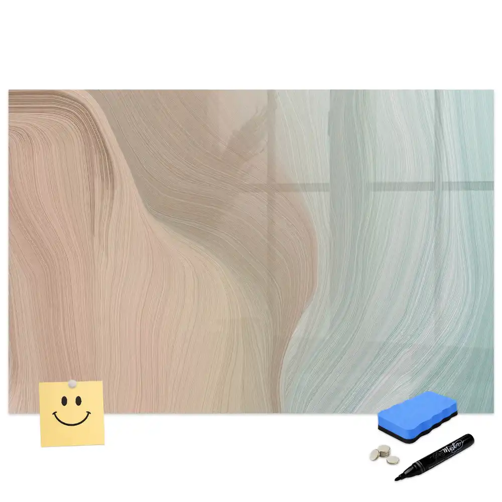 Tablă magnetică cu model abstract valuri marine