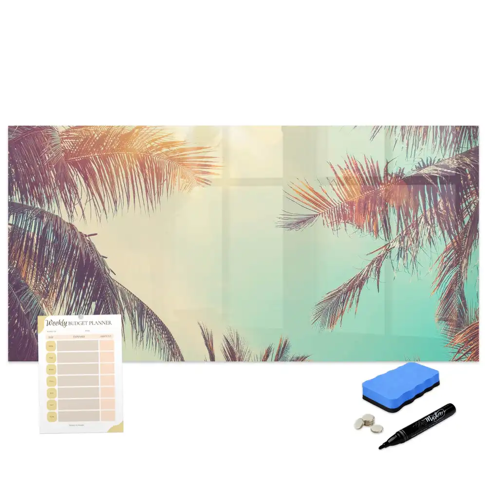 Tablă magnetică de scris cu model tropical