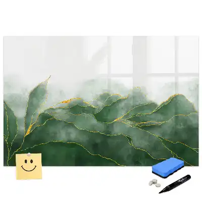 Tablă magnetică cu model abstract de frunze