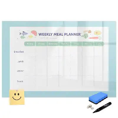 Tablă magnetică pentru planificarea meniului de bucătărie
