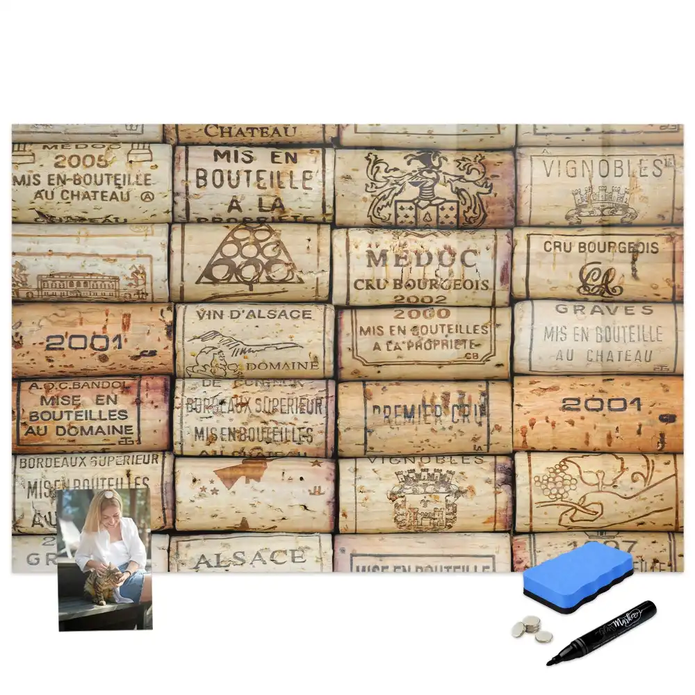 Tablă magnetică pentru colectarea dopurilor de vin
