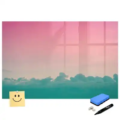 Tablă magnetică cu design gradient în culorile cerului