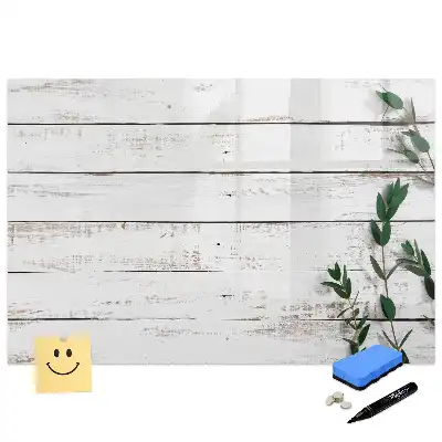 Tablă magnetică pentru scris cu aspect de scânduri din lemn natural