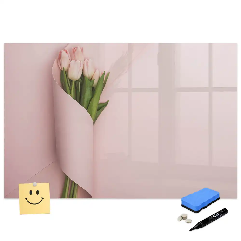Tablă magnetică de scris în formă de buchet de flori