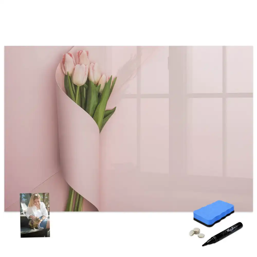 Tablă magnetică de scris în formă de buchet de flori