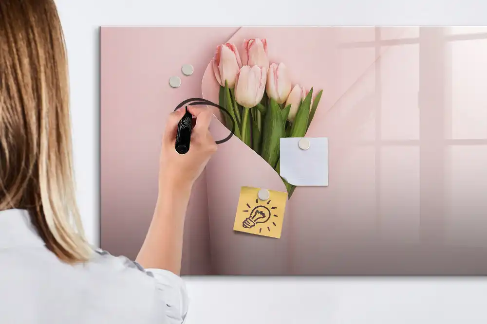 Tablă magnetică de scris în formă de buchet de flori