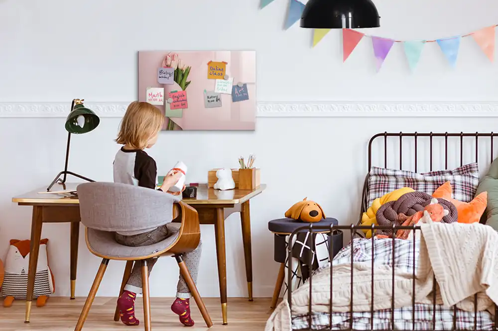 Tablă magnetică de scris în formă de buchet de flori