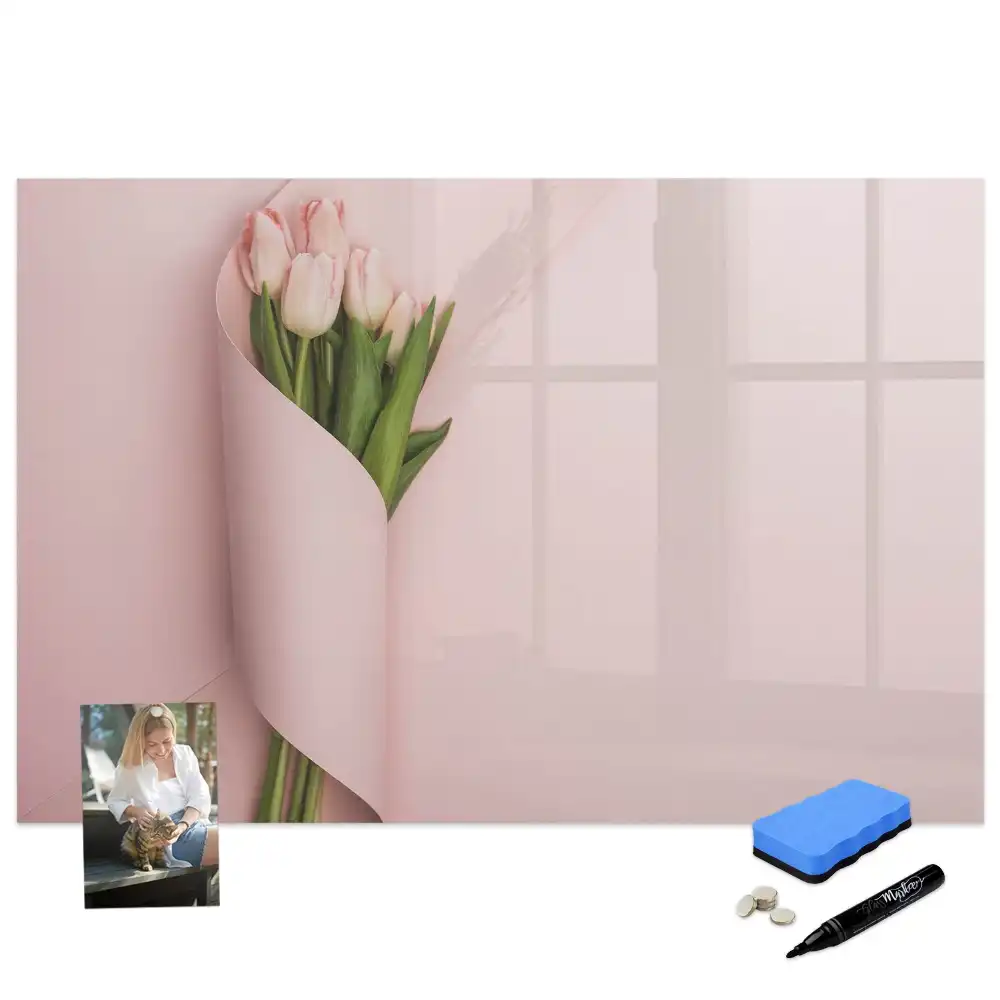 Tablă magnetică de scris în formă de buchet de flori