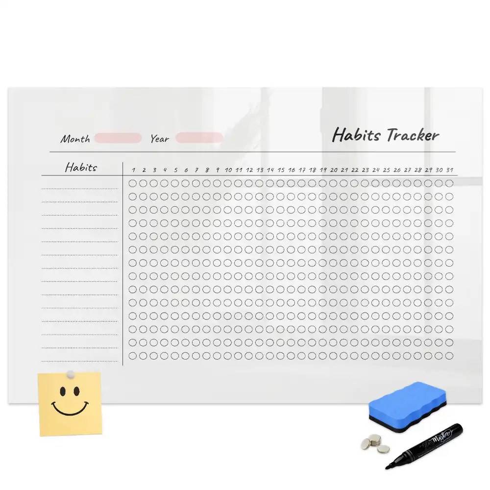 Tablă magnetică pentru monitorizarea obiceiurilor zilnice