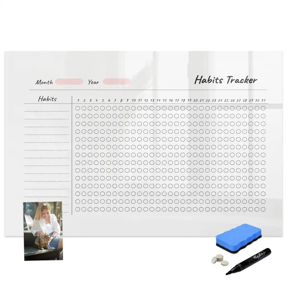 Tablă magnetică pentru monitorizarea obiceiurilor zilnice