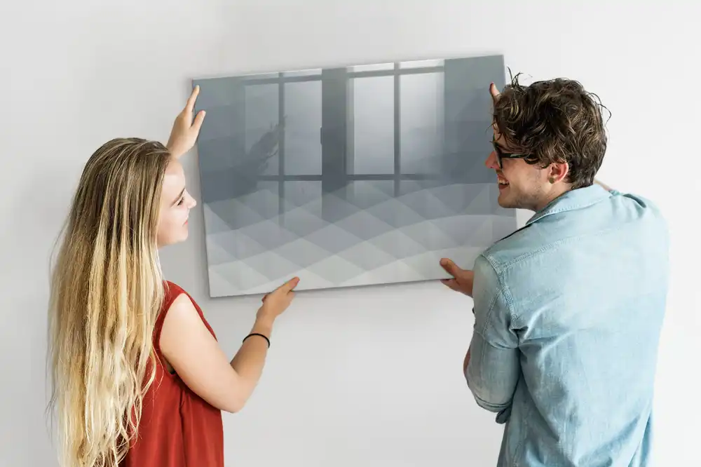 Tablă magnetică cu marker și model abstract ondulat