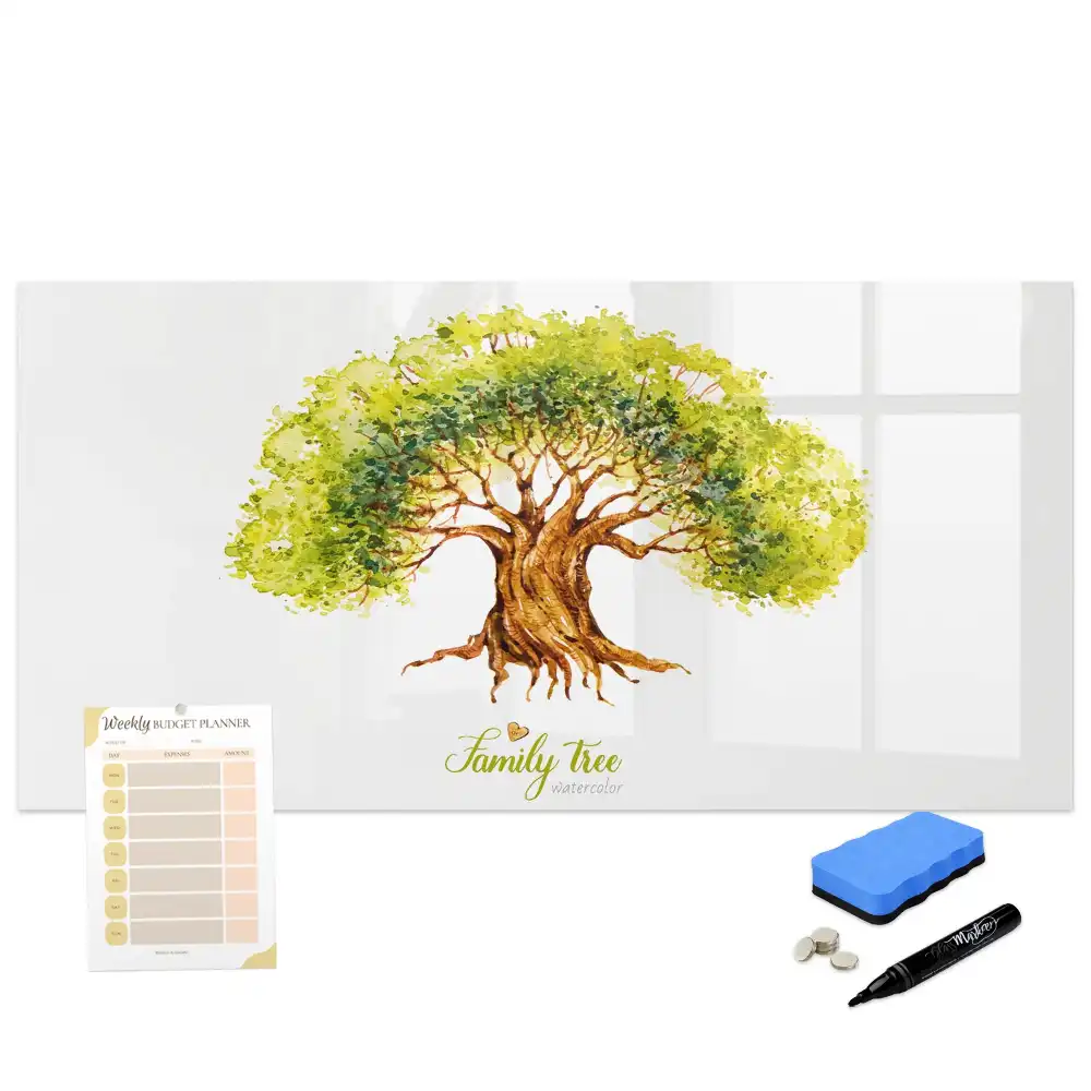 Tablă cu marker pentru arbore genealogic multigenerațional