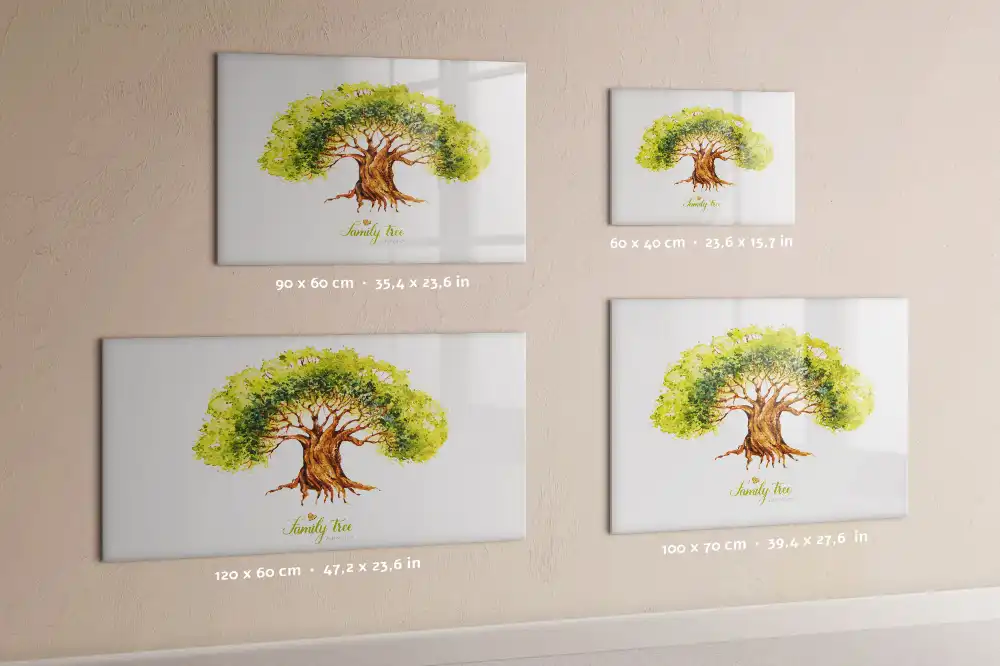 Tablă cu marker pentru arbore genealogic multigenerațional