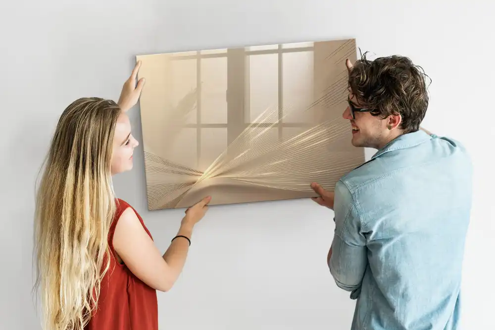 Tablă magnetică cu marker și design abstract halou de lumină