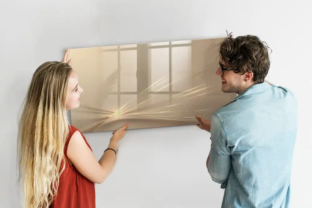 Tablă magnetică cu marker și design abstract halou de lumină