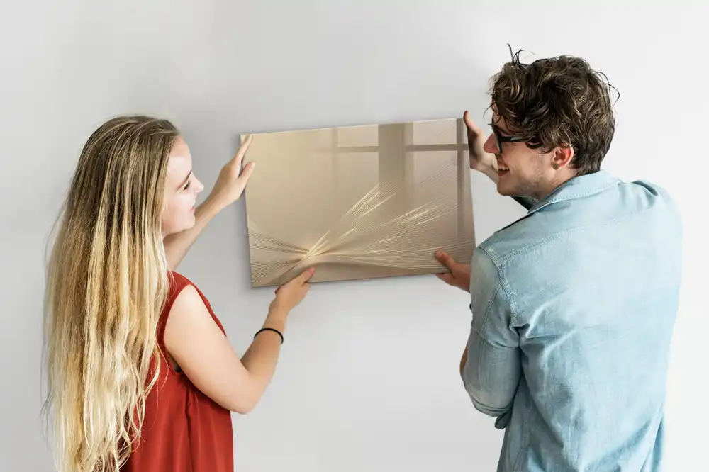 Tablă magnetică cu marker și design abstract halou de lumină