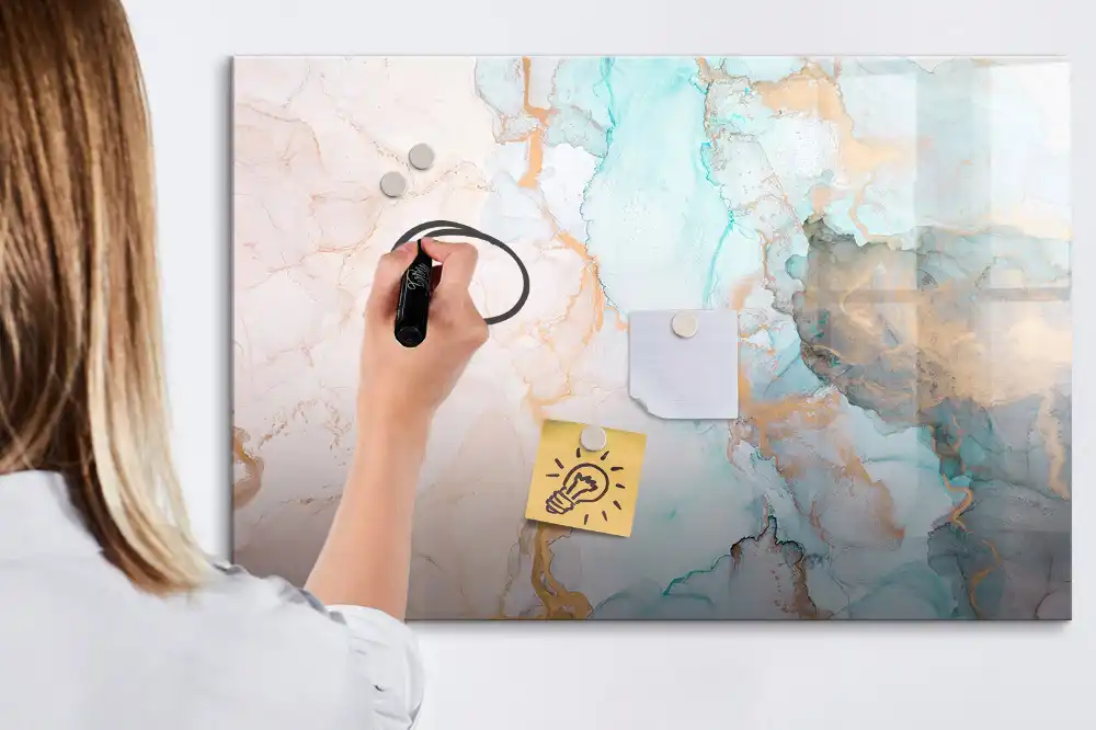 Tablă magnetică cu model de pânză de pictură abstractă