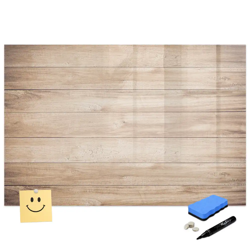 Tablă magnetică pentru scris cu ramă din lemn natural
