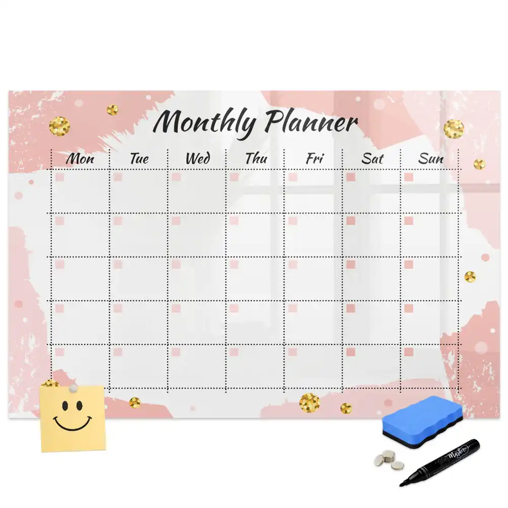 Tablă magnetică de scris tip calendar lunar