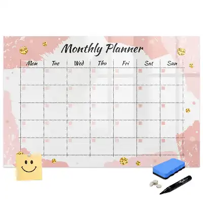 Tablă magnetică de scris tip calendar lunar