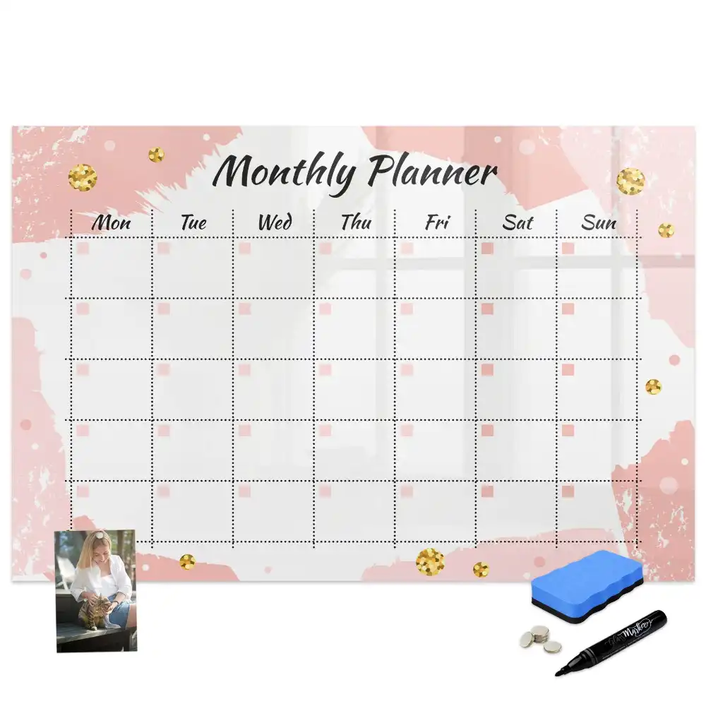 Tablă magnetică de scris tip calendar lunar