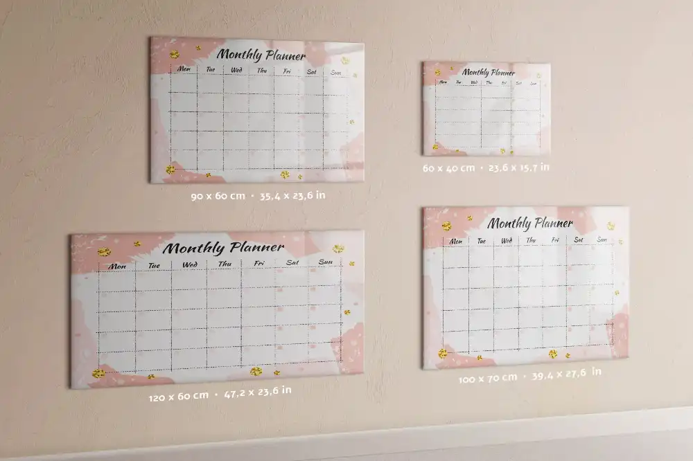 Tablă magnetică de scris tip calendar lunar