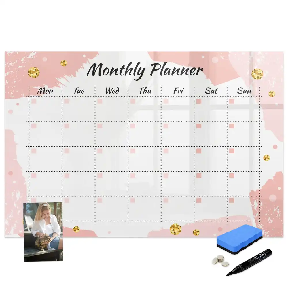 Tablă magnetică de scris tip calendar lunar