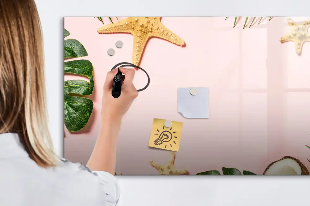 Tablă cu marker cu design de vară și soare