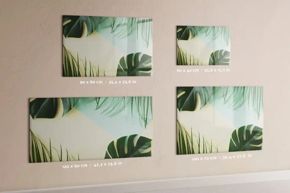 Tablă magnetică verde monstera