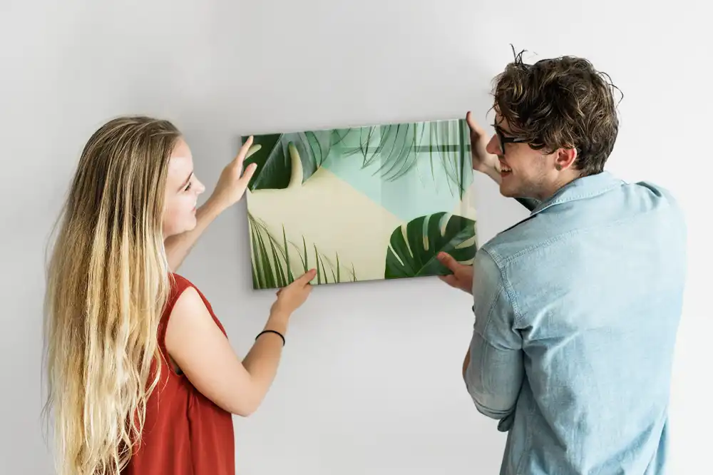 Tablă magnetică verde monstera