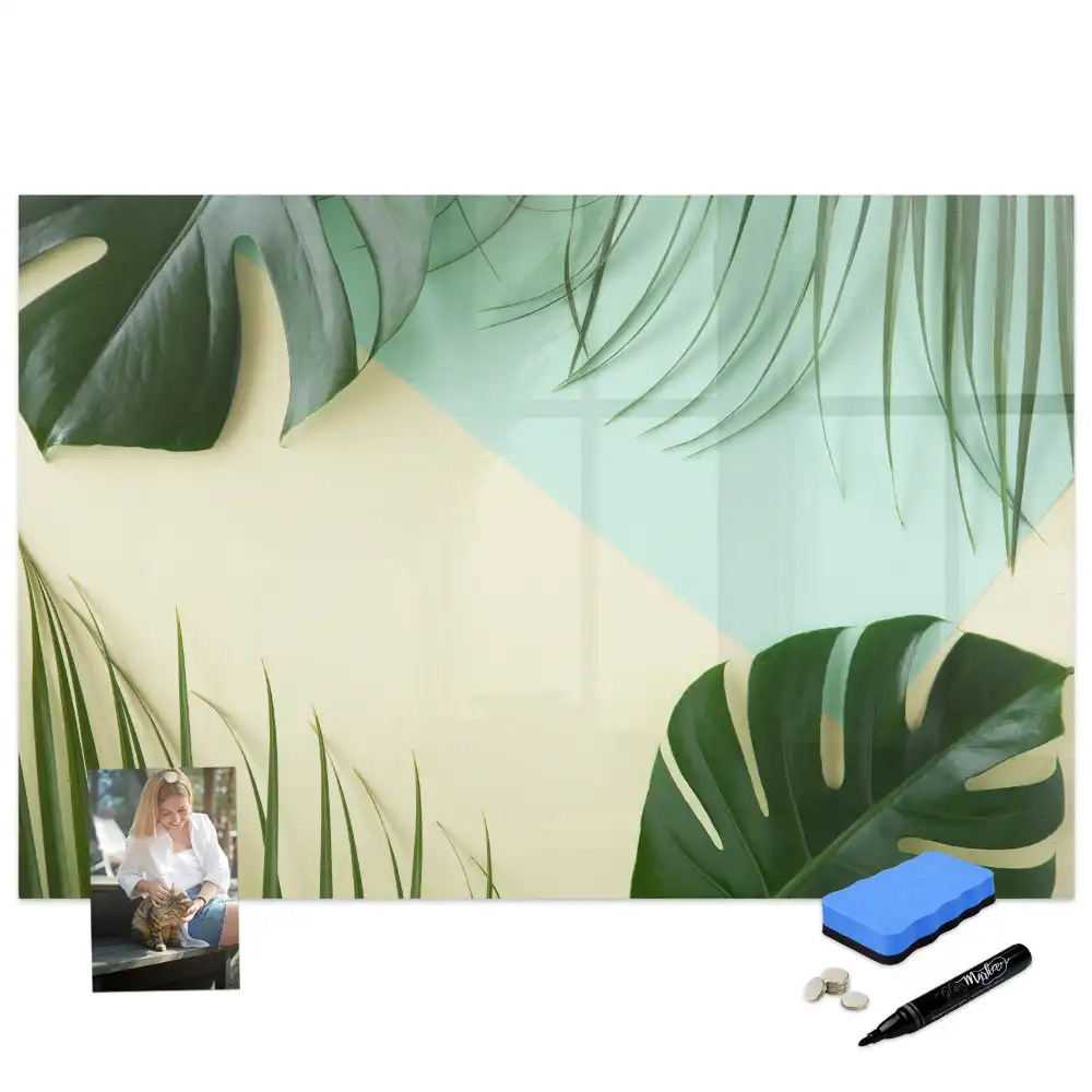Tablă magnetică verde monstera