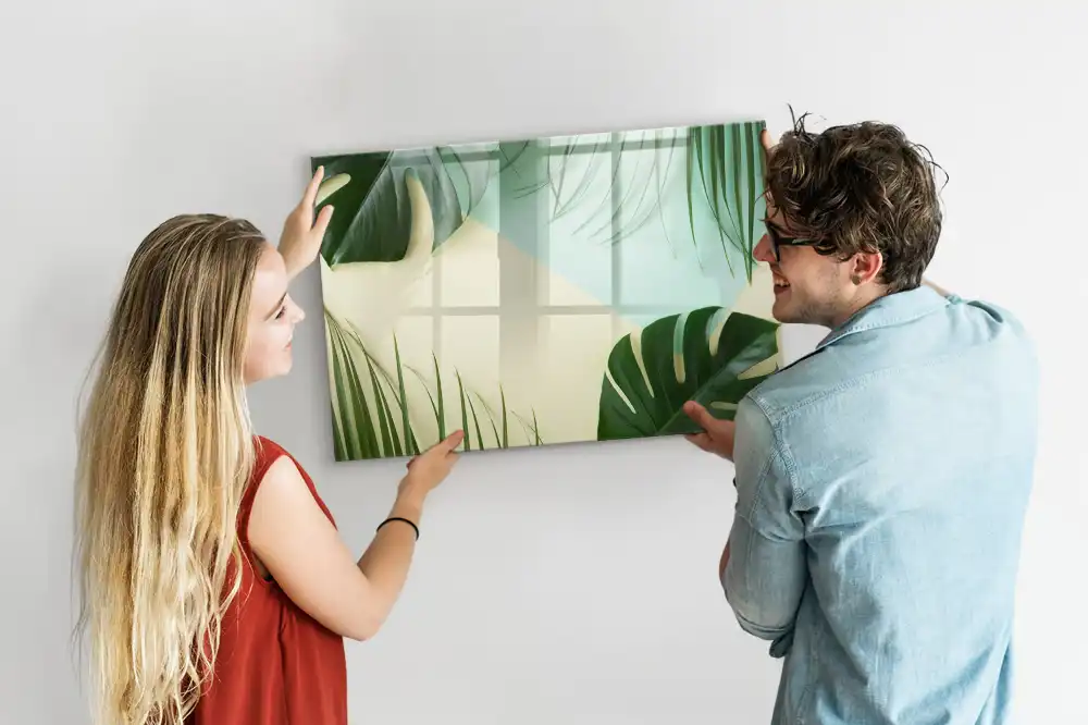 Tablă magnetică verde monstera