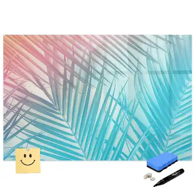 Tablă magnetică cu model palmier exotic în soare