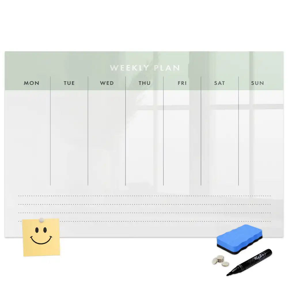 Tablă magnetică organizator săptămânal pentru 7 zile