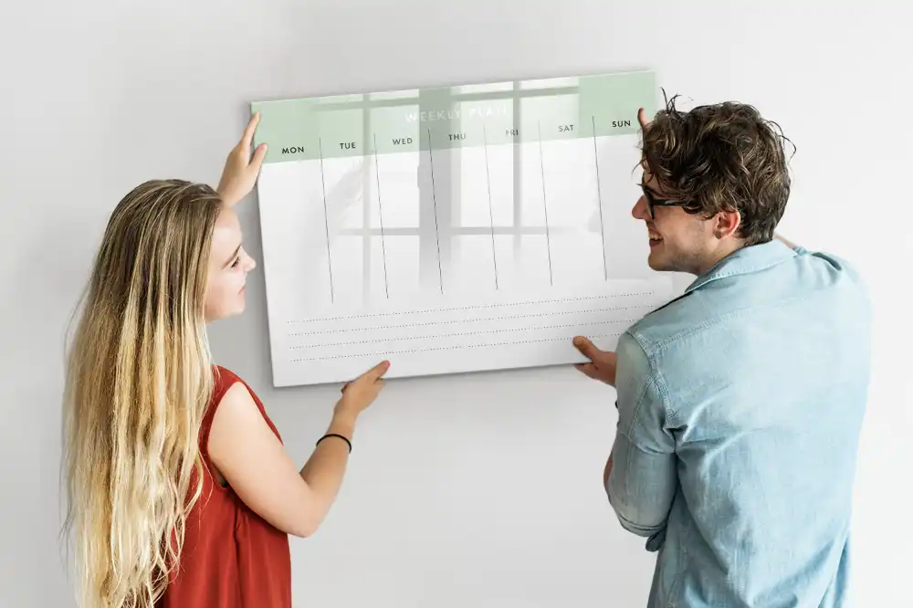 Tablă magnetică organizator săptămânal pentru 7 zile
