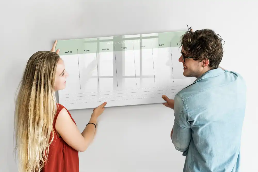Tablă magnetică organizator săptămânal pentru 7 zile