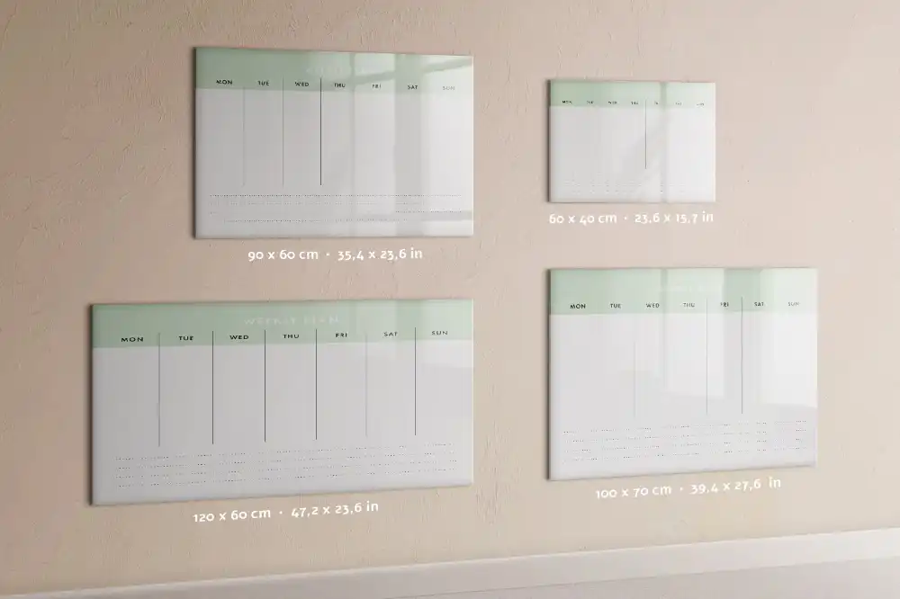 Tablă magnetică organizator săptămânal pentru 7 zile