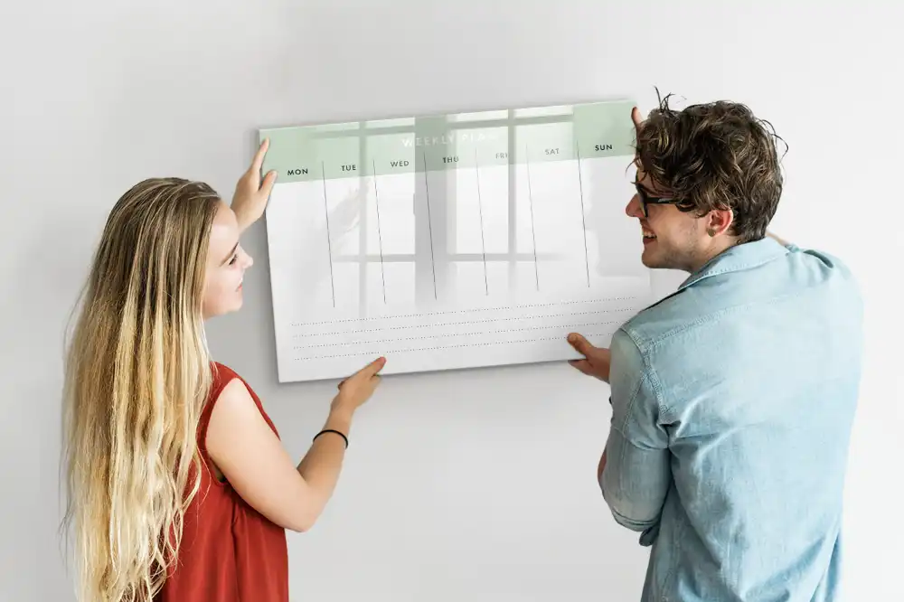 Tablă magnetică organizator săptămânal pentru 7 zile