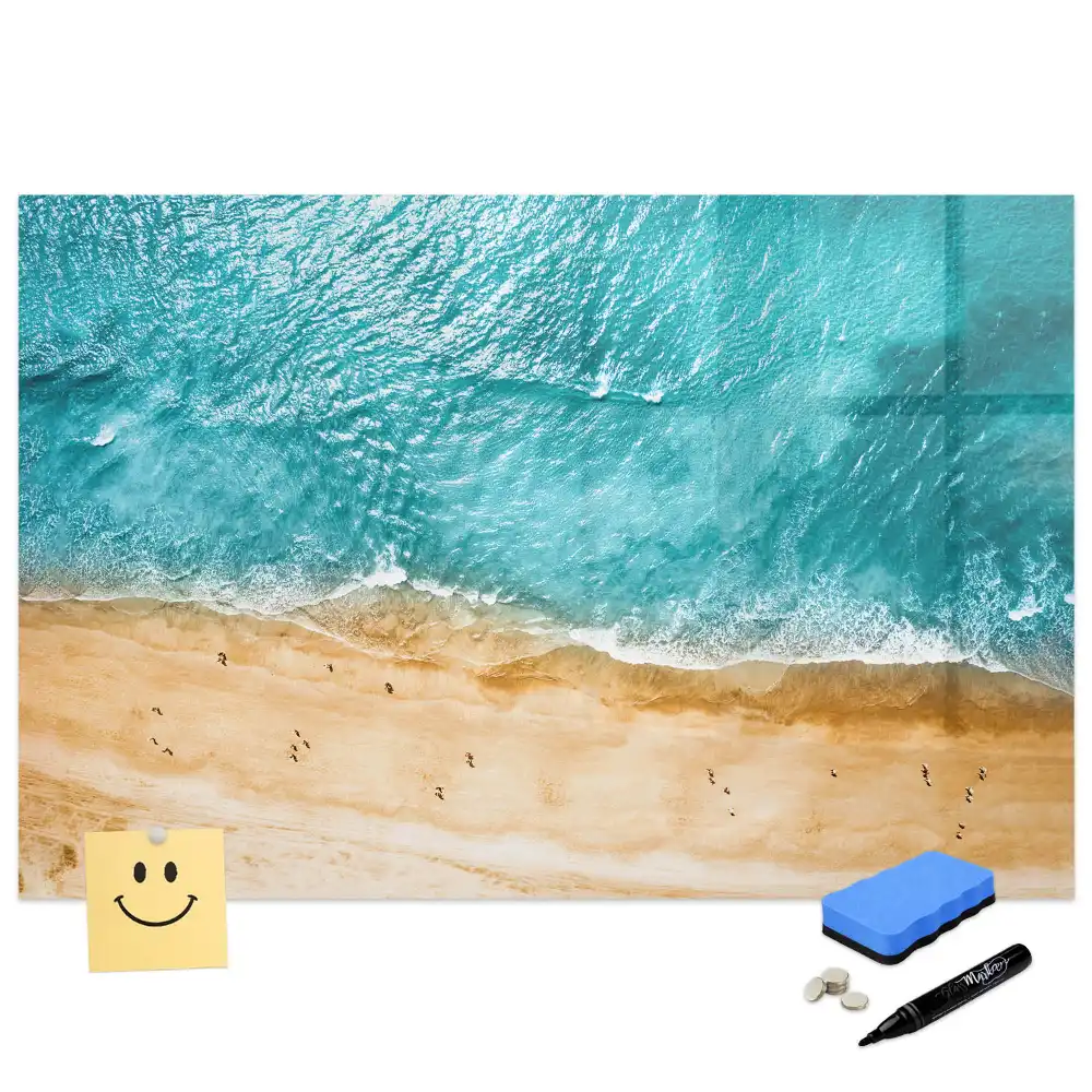 Tablă magnetică pentru magneți de frigider cu tematică de litoral și amintiri din vacanță