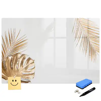 Tablă magnetică cu marker și design tropical cu palmieri