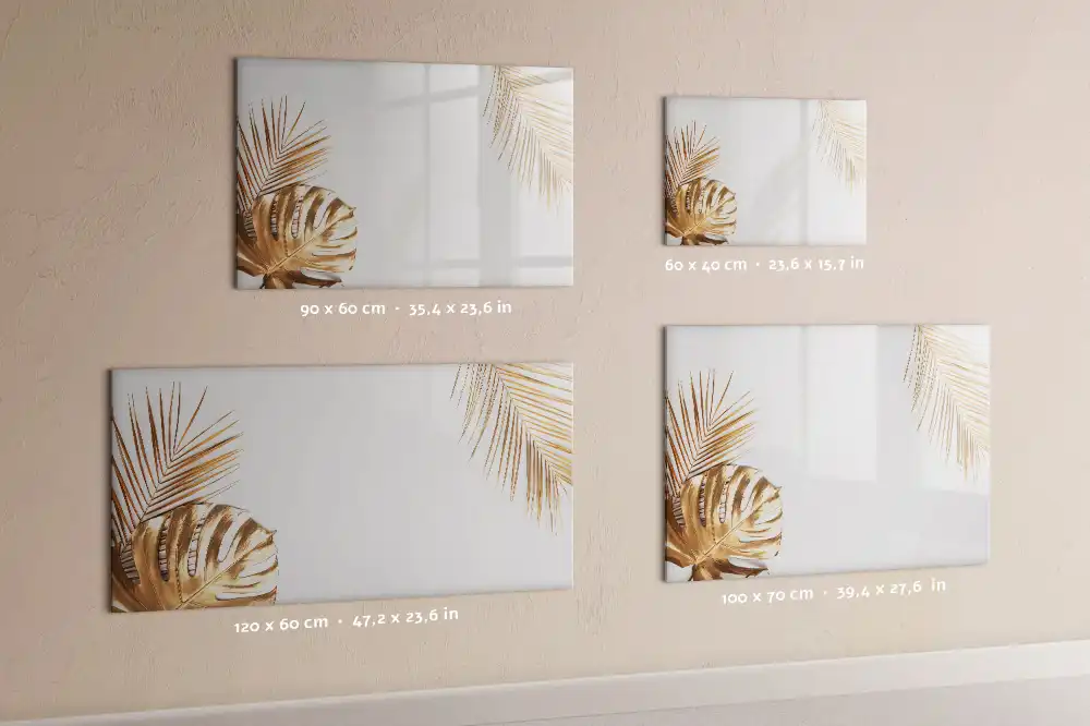 Tablă magnetică cu marker și design tropical cu palmieri