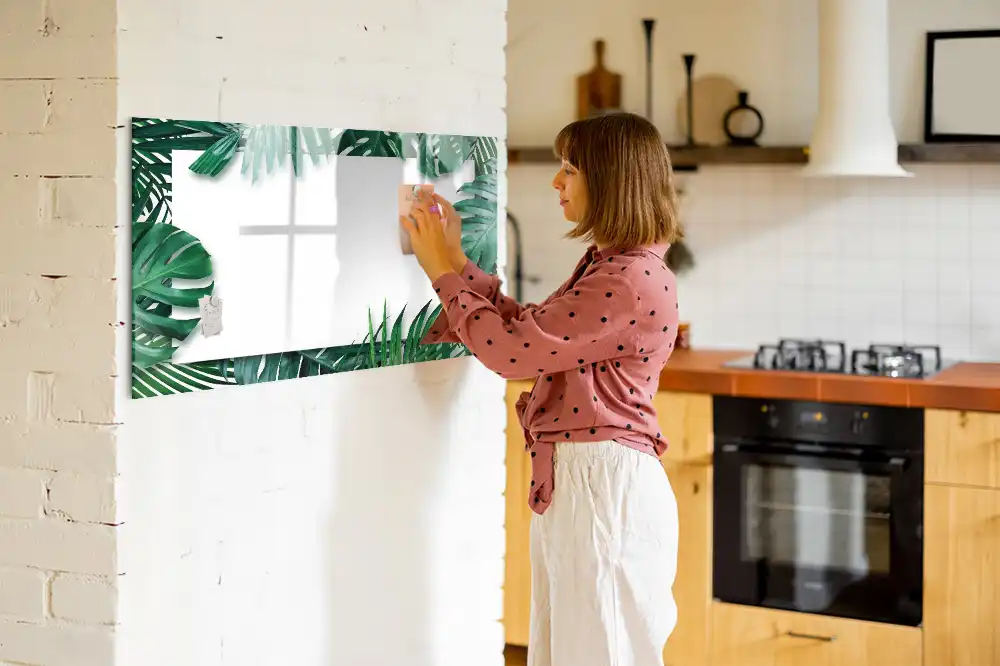 Tablă magnetică cu model palmier și monstera
