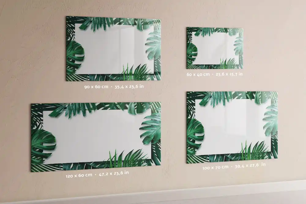 Tablă magnetică cu model palmier și monstera